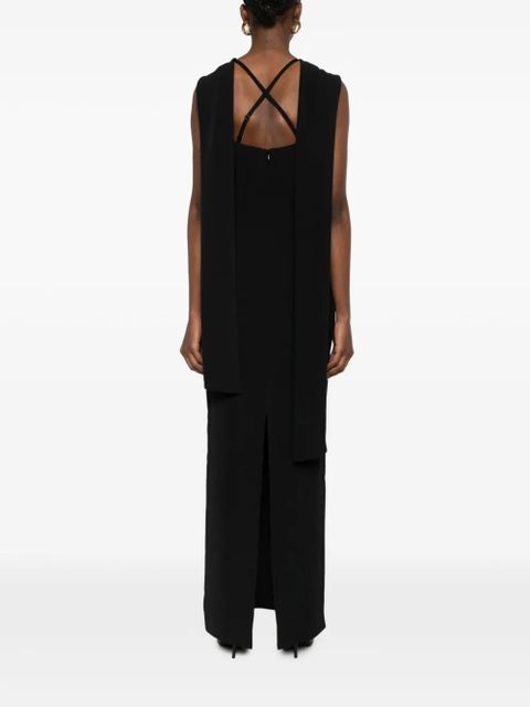 Solace London Rona twisted maxi dress - Black