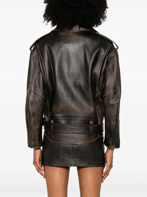 Alexander McQueen leather jacket - Brown