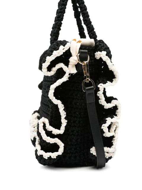 TWINSET ruffled tote bag - Black