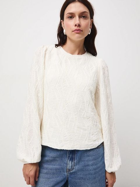 Medicine longsleeve damski kolor beżowy - zdjęcie produktu nr 1