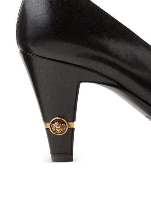 Versace criss-cross medallion pumps - Black