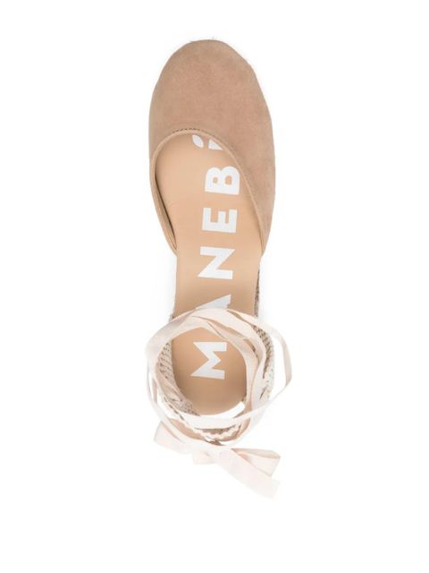 Manebi Hamptons 75mm wedge espadrilles - Neutrals