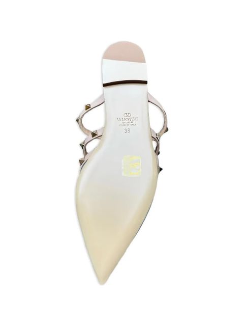 Valentino Garavani studded strap flat mules - Blue