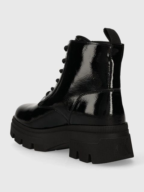 Calvin Klein Jeans workery CHUNKY COMBAT LACEUP BOOT WN damskie kolor czarny na płaskim obcasie YW0YW01265