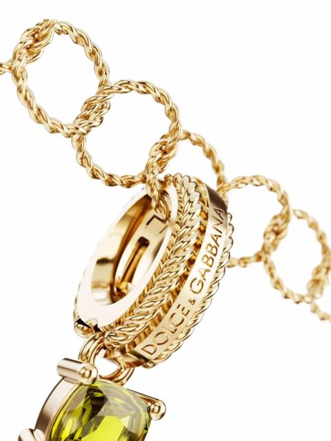 Dolce & Gabbana Rainbow Alphabet 18kt yellow gold multi-stone pendant - zdjęcie produktu nr 2