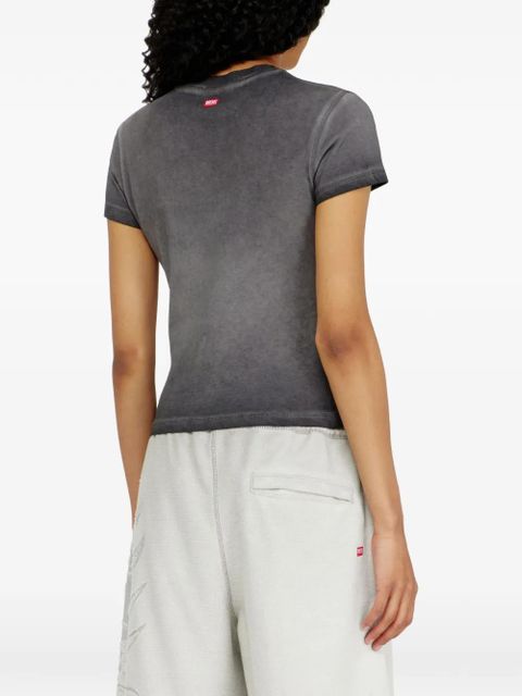 Diesel dévoré-phoenix cover-stitched cotton T-shirt - Grey