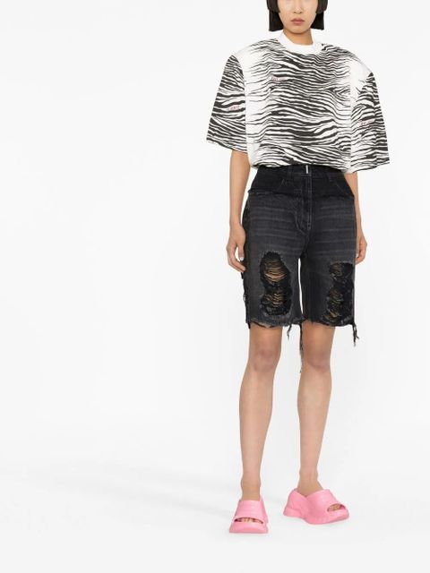 Givenchy denim knee-length shorts - Black - zdjęcie produktu nr 2