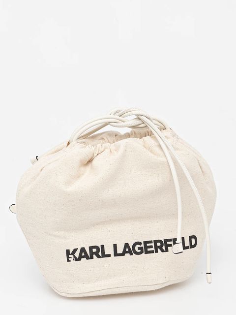 Karl Lagerfeld torebka skórzana IKON kolor beżowy A1W30492