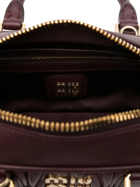 Miu Miu Arcadie logo-plaque tote bag - Red