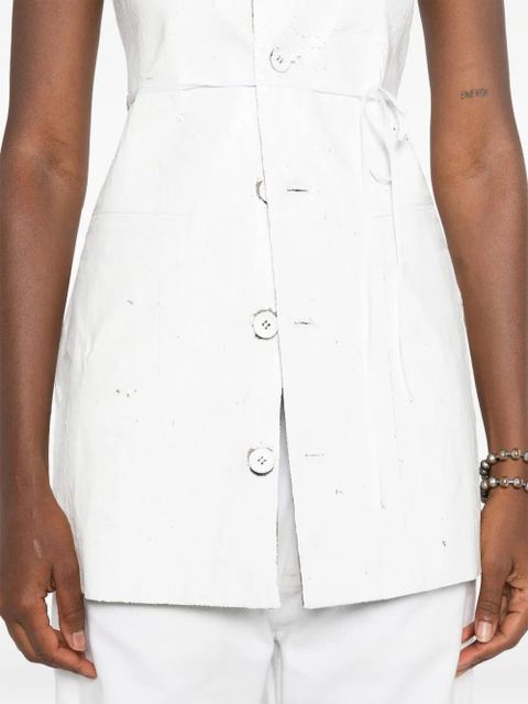 MM6 Maison Margiela v-neck gilet - White