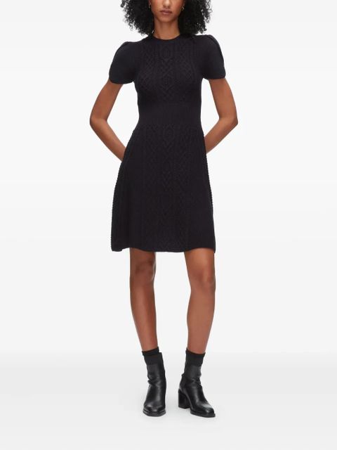 3.1 Phillip Lim cable-knit short-sleeve mini dress - Black - zdjęcie produktu nr 2