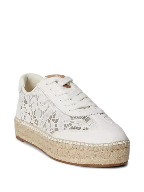Lauren Ralph Lauren Luize lace platform sneakers - White - zdjęcie produktu nr 1