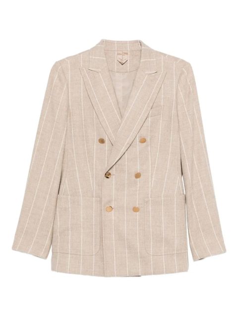 Max Mara striped double-breasted blazer - Neutrals - zdjęcie produktu nr 1