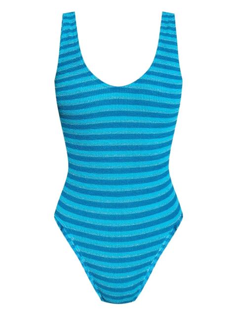 Bond-eye striped ribbed swimsuit - Blue - zdjęcie produktu nr 1