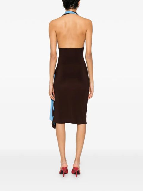 Coperni side-slit midi dress - Brown