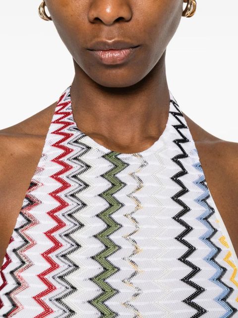 Missoni zigzag-pattern maxi dress - White