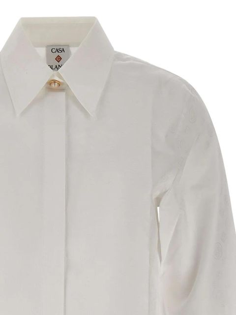 Casablanca cotton cropped shirt - White