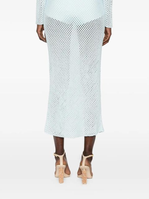 Simkhai elasticated-waistband midi skirt - Blue