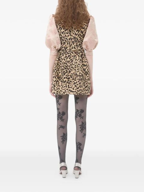 Valentino Garavani leopard-print mini dress - Neutrals