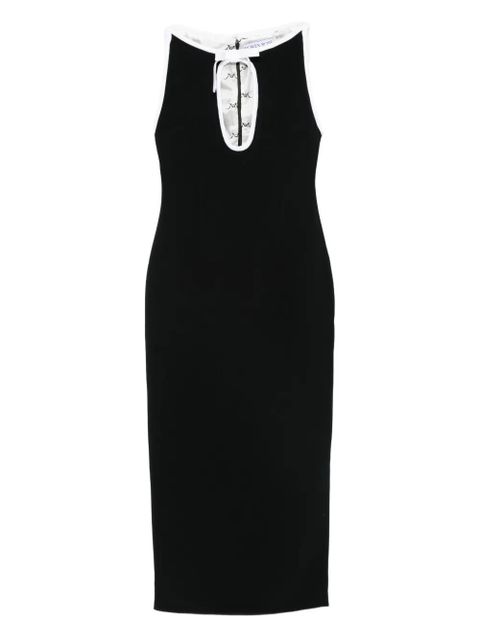 Rowen Rose keyhole-neck sleeveless midi dress - Black - zdjęcie produktu nr 1