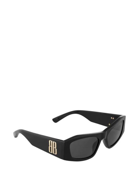 Balenciaga Eyewear Nano rectangular logo-detail sunglasses - Black - zdjęcie produktu nr 2