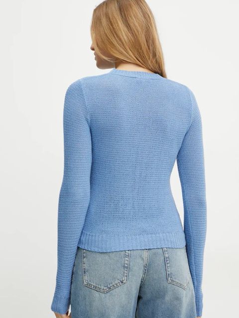 Morgan sweter MSUNI damski kolor niebieski lekki MSUNI