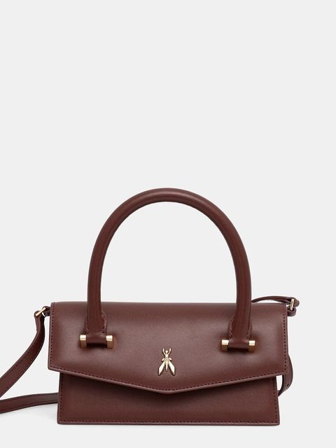 Patrizia Pepe torebka skórzana kolor pomarańczowy - zdjęcie produktu nr 1