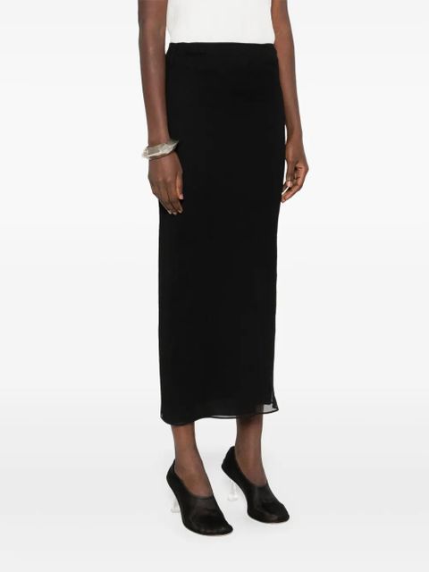 WARDROBE.NYC ribbed midi skirt - Black