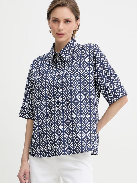 Luisa Spagnoli bluzka koszulowa damska bawełniana Bilancina - zdjęcie produktu nr 1