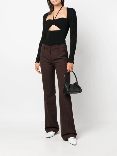 Simkhai Alexia neck-tie ribbed top - Black - zdjęcie produktu nr 2