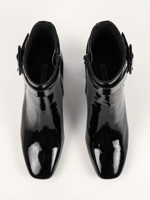 Karl Lagerfeld botki skórzane BEATA damskie kolor czarny na słupku KL31455A - zdjęcie produktu nr 2