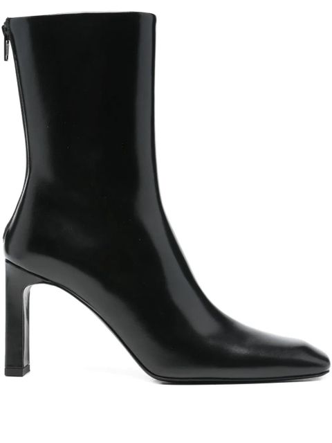 TOTEME 85mm glossy-finish leather boots - Black - zdjęcie produktu nr 1