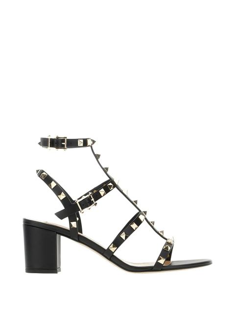 Valentino Garavani Rockstud leather sandals - Black - zdjęcie produktu nr 1