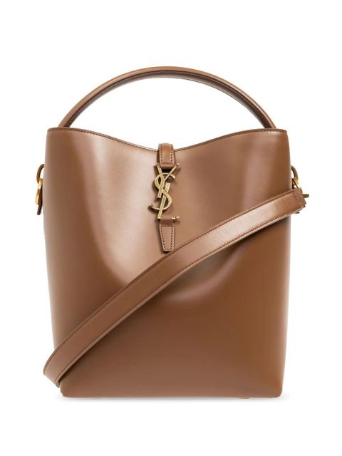 Saint Laurent LE 37 leather tote bag - Brown - zdjęcie produktu nr 1