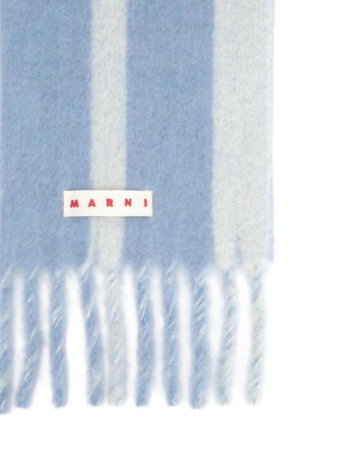 Marni striped knitted scarf - Blue - zdjęcie produktu nr 2