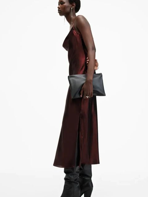 AllSaints sukienka HADLEY kolor czerwony midi prosta W255DB