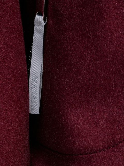 MAX&Co. kurtka wełniana kolor bordowy przejściowa oversize 2526086013200