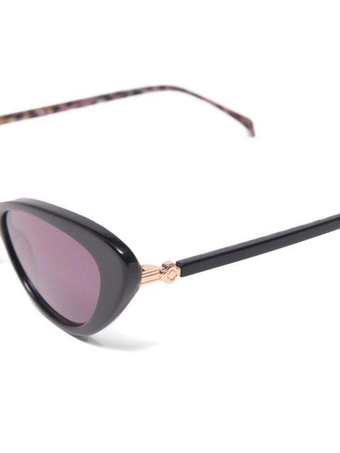 Maje animal-print cat-eye sunglasses - Black