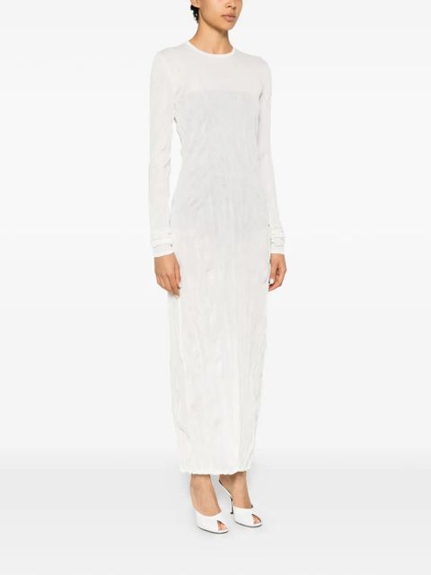 TOTEME crinkled long-sleeves maxi dress - White