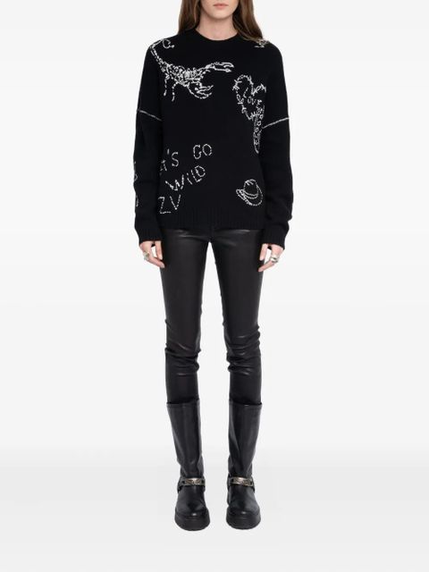 Zadig&Voltaire Baba merino sweater - Black