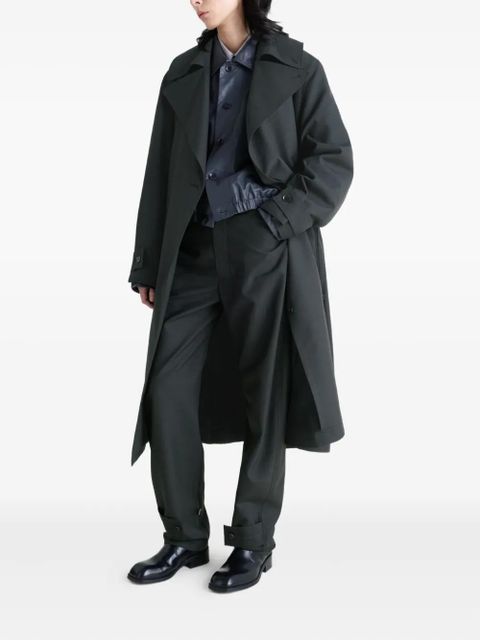 LEMAIRE double-breasted belted trench coat - Black
