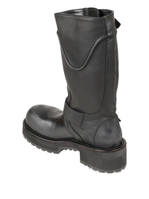 Balenciaga buckle-strap biker boots - Black