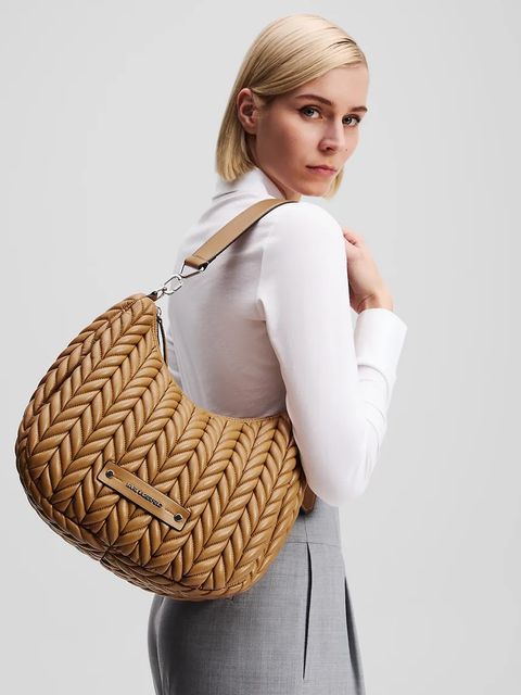 Karl Lagerfeld torebka K/WEAVE kolor brązowy A3W30147 - zdjęcie produktu nr 2