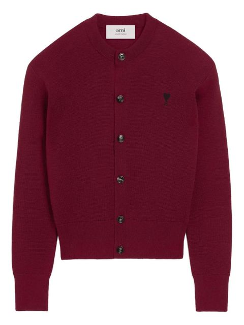 AMI Paris Ami De Coeur wool cardigan - Red - zdjęcie produktu nr 1