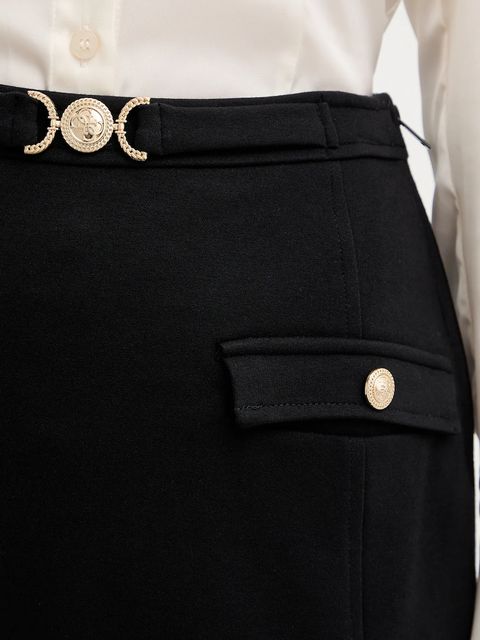 Guess spódnica CHRISSY kolor czarny mini rozkloszowana W5BD61 KCMU2