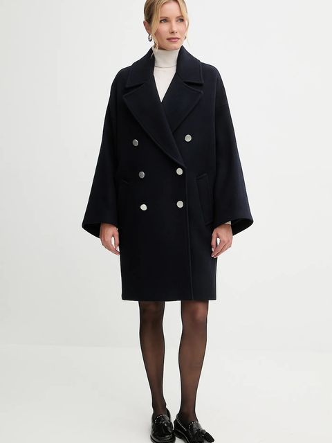 MAX&Co. płaszcz z dodatkiem wełny kolor granatowy 2526086114200 - zdjęcie produktu nr 1