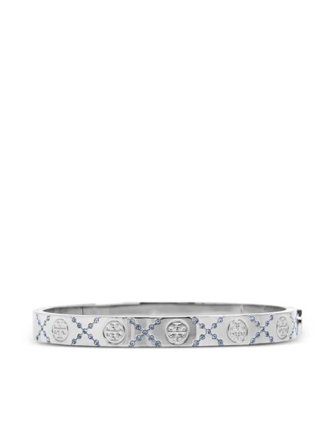 Tory Burch logo-embossed bracelet - Silver