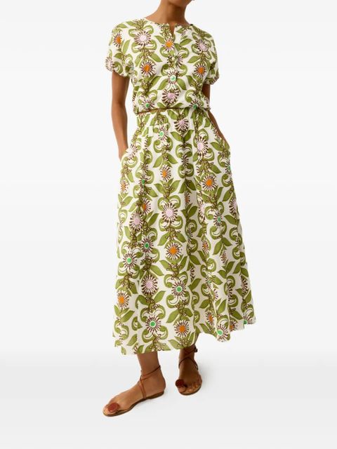 Marie Oliver Sasha floral-print skirt - Neutrals - zdjęcie produktu nr 2
