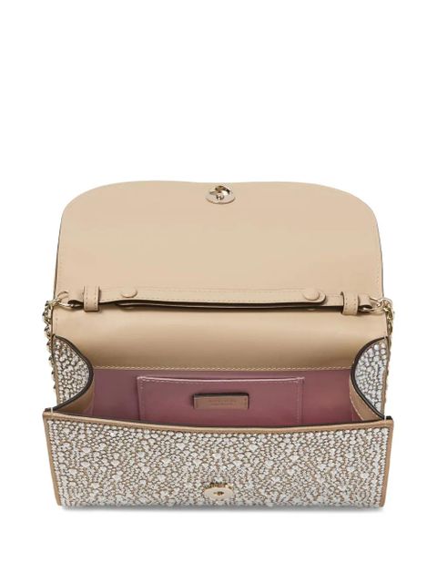 Jimmy Choo Curve embellished shoulder bag - Gold