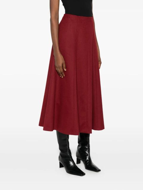 Max Mara panelled wool skirt - Red